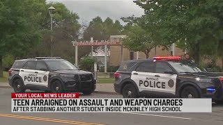 15yearold arraigned in connection with McKinley High School stabbing [upl. by Eenat167]