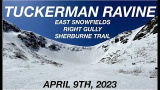 Bluebird April Day in Tuckerman Ravine East Snowfields Right Gully Sherburne Trail GoPro 4k 2023 [upl. by Barvick827]