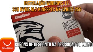 Instalação Windows 11 SSD NVMe M2 KingSpec NX Series 256 [upl. by Tildy945]