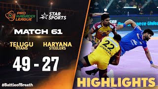 Telugu Titans winning moment against Haryana Steelers  ProKabaddiOnStar [upl. by Zsa Zsa]