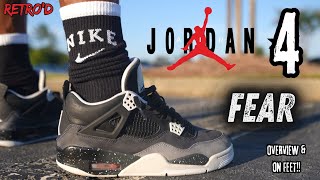 ITS BEEN 11 YEARS BUT THEYRE FINALLY BACK JORDAN 4 FEAR OVERVIEW ON FEET amp RELEASE RETRO THURSDAY [upl. by Nyrret]