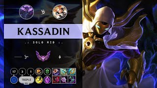 Kassadin Mid vs Lux  EUW Master Patch 1410 [upl. by Shanie]