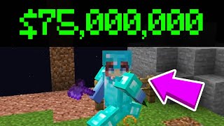 HOW I GOT 75000000 ON SKYBLOCK New Big 121 Minecraft Server OP Skyblock 3 [upl. by Shandy]