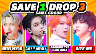 SAVE ONE DROP ONE SAME GROUP  SAVE YOUR FAVORITE KPOP SONG  BTBV KPOP QUIZ [upl. by Dee]