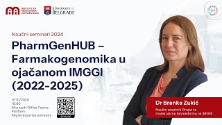 Naučni seminar PharmGenHUB  Farmakogenomika u ojačanom IMGGI 20222025 1 od 6 [upl. by Fredia]