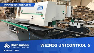 WEINIG UNICONTROL 6 [upl. by Anerdna]