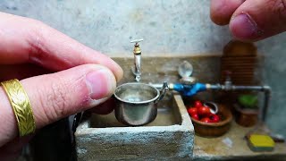 DIY Miniature  Mini Working Kitchen Sink [upl. by Ahsaetan]