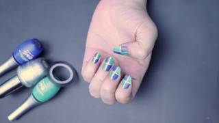 Easy Strip Nail Design For Beginners By Laiba [upl. by Nigle]