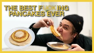 THE BEST PANCAKES AND PEANUT BUTTER  COOKING WITH EMS1E2 [upl. by Pickford486]