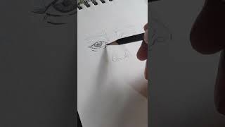 Eyes  speed drawing art tutorial arttutorial shorts short drawing [upl. by Ahseel885]