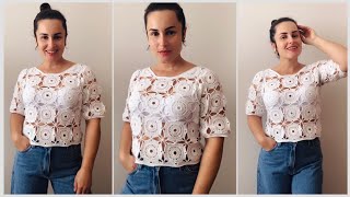 BLUSA DE CROCHÊ LIA  CLÉA DUPLO [upl. by Jilli]