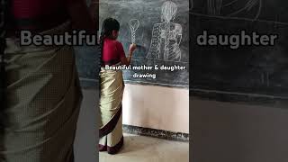 Beautiful mother amp daughter drawing art trending short viralvideo [upl. by Demetra]