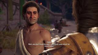 Assassins Creed Odyssey  Pankration Talk To Paios Kassandra quotI Have Oilquot Cutscene 2018 [upl. by Saunderson]