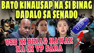 BATO AT BINAG NAGKAUSAP NA SA PAGDALO SA SENADO VP SARA HAWAK NA ANG USB [upl. by Evelinn]