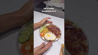 Let’s make corned beef and fried egg for breakfast l homecooking cooking cookingasmr [upl. by Leahcimal]