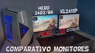 Review Monitores AOC HERO 24G2BK vs BENQ Zowie XL2411P [upl. by Nada608]