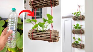 How make amazing wooden hanging pot  Hanging plant ideas  DIY hanging planters [upl. by Ahsetal]