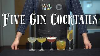 The 5 Easiest GIN Cocktails to Make at Home [upl. by Akyssej]