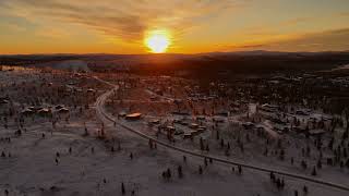 🌅 EPIC SUNRISE in Saariselkä Lapland Finland Aurora Collection Resort FinnishLapland Saariselka [upl. by Selle]