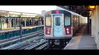 IRT White Plains Road Line R142 2 5 5 Trains Rush Hour Express Local Wast Fram Square Station [upl. by Bourn138]