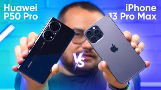 iPhone 13 Pro Max vs Huawei P50 Pro Battle [upl. by Devaney468]