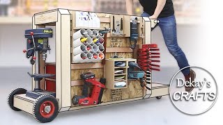 목공 작업대 amp 롤링 카트 워크벤치  Mobile Storage Workbench amp Heavy Duty Rolling cart DIY WOODWORKS [upl. by Betthezul]