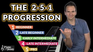 251 Chord Progression 5 Levels from Beginner to Pro [upl. by Ireg]