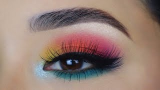 Easy Colorful Eyeshadows  STEP BY STEP [upl. by Ecneralc278]