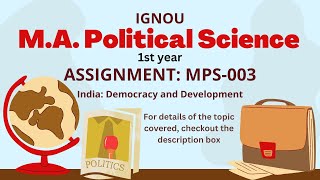 MA Political Science 1st Year Assignment  IGNOU  MPS003 assignment politicalscience ignou [upl. by Malissia966]