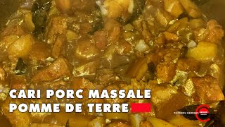 Porc pomme de terre massalé de la Réunion [upl. by Eniahs]