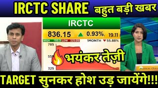 irctc share news today hindiirctc share latest newsirctc share future targetirctc share analysis [upl. by Elgna]