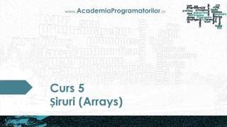 51 Arrays  Curs programare începători [upl. by Namie450]