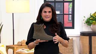 Clarks Leather Lug LaceUp Ankle Boot  Torhill Rise on QVC [upl. by Anuhsal]