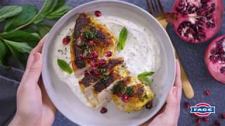 Coconut Curry Chicken with Mint Raita and Pomegranate Seeds Recipe [upl. by Htaeh]