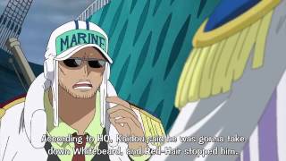 One Piece Shanks defends Whitebeard from Kaido  ENG SUB [upl. by Hinckley]