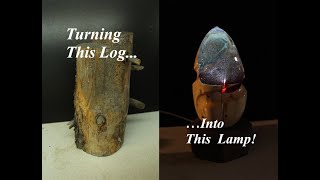 I Carved an Awesome Lamp out of a Small Log and Resin [upl. by Midas]