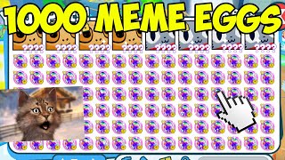 I Opened 1000 EXCLUSIVE MEME EGGS and THIS HAPPENED Pet Simulator X Roblox [upl. by Adolf71]