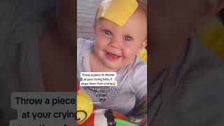 Cheese calming effect funnyvideo baby [upl. by Llerrehs546]