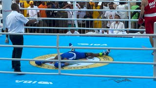 African Games 2023 Ghana vs Morocco Boxing 🥊😃Wow Samuel Takyi’s R1 Stoppage Shake Bukom Arena🔥 [upl. by Aniat]