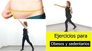 🔥 Ejercicios para obesos y sedentarios en casa 【Fáciles y efectivos】 [upl. by Ulland451]