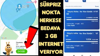 SÜRPRİZ NOKTA HİLESİ İLE 3 GB İNTERNET KAZANMAK  Turkcell bedava internet [upl. by Mutua168]