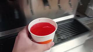 Refilling a fruit punch HiC drink at BURGERKING [upl. by Kired76]