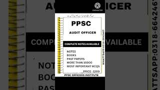 Ppsc audit officer past papers ppsc audit officer mcqs [upl. by Tati]