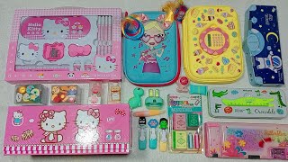 Latest stationery collection Hello kitty stationery Jumbo pencil box Art kit [upl. by Chappell401]