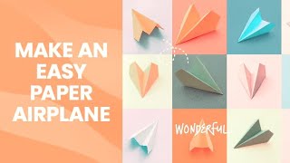 How To Make Paper Aeroplane Crafts KidslearningColouringKindergartenkids vedioCraft [upl. by Eulalee]