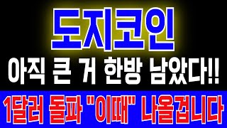 도지코인 아직 큰 거 한방 남았다 1달러 돌파 quot이때quot 나올겁니다 [upl. by Inaluiak]