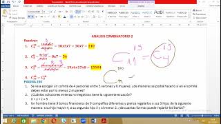 análisis combinatorio 2 [upl. by Ahtivak346]