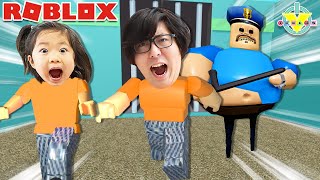 ROBLOX Escaping Jail Will Daddy and Emma break out [upl. by Enenej887]