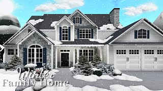 Bloxburg Winter Family Home House Build Roblox Realistic Home [upl. by Flo]