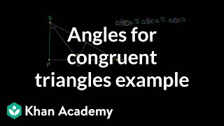 Figuring out all the angles for congruent triangles example  Congruence  Geometry  Khan Academy [upl. by Minnnie784]